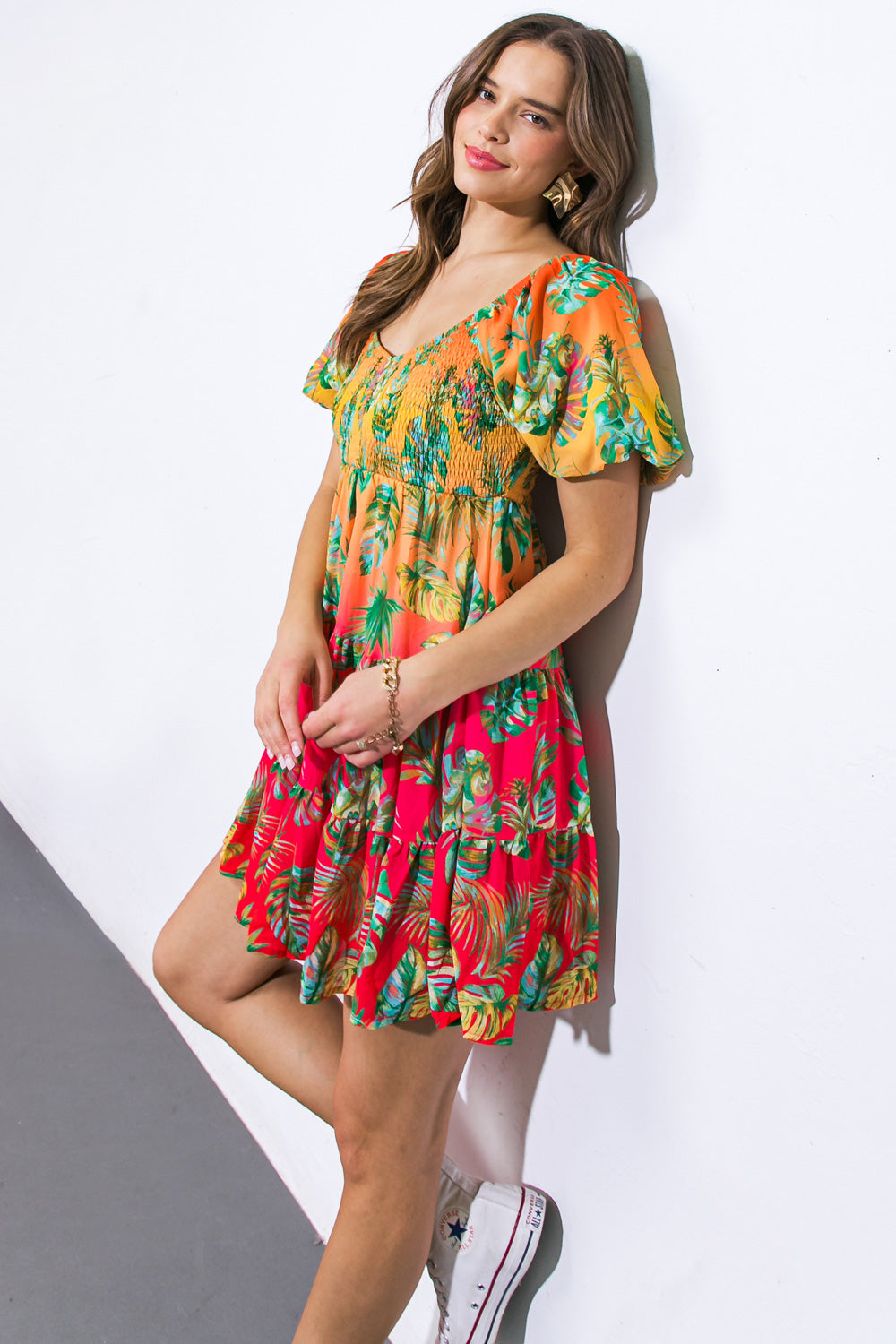 ROAD TO NASHVILLE WOVEN MINI DRESS Flying Tomato